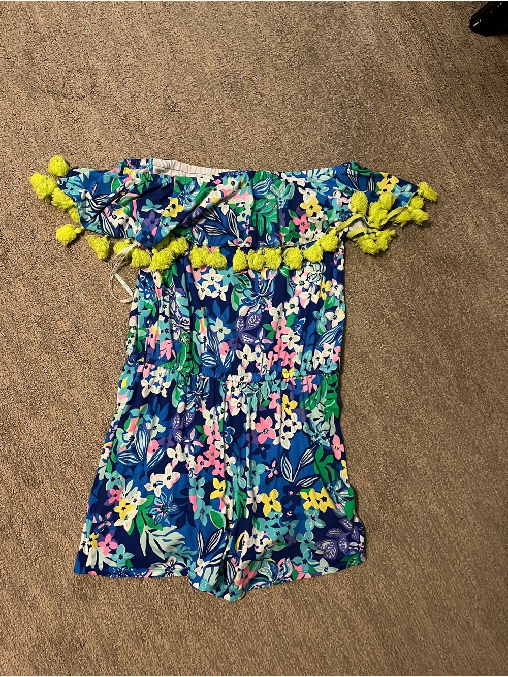 Lilly Pulitzer La Fortuna Off the shoulder Romper